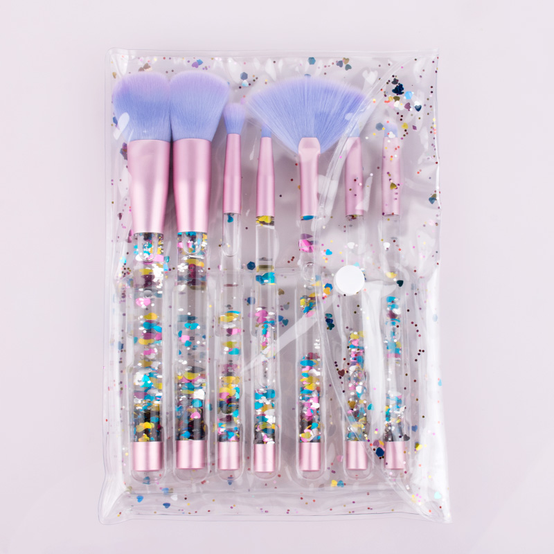 Pink wooden handle synthetic private label Nylon Hair Makeup brush set For ladies make up tool 10pcs