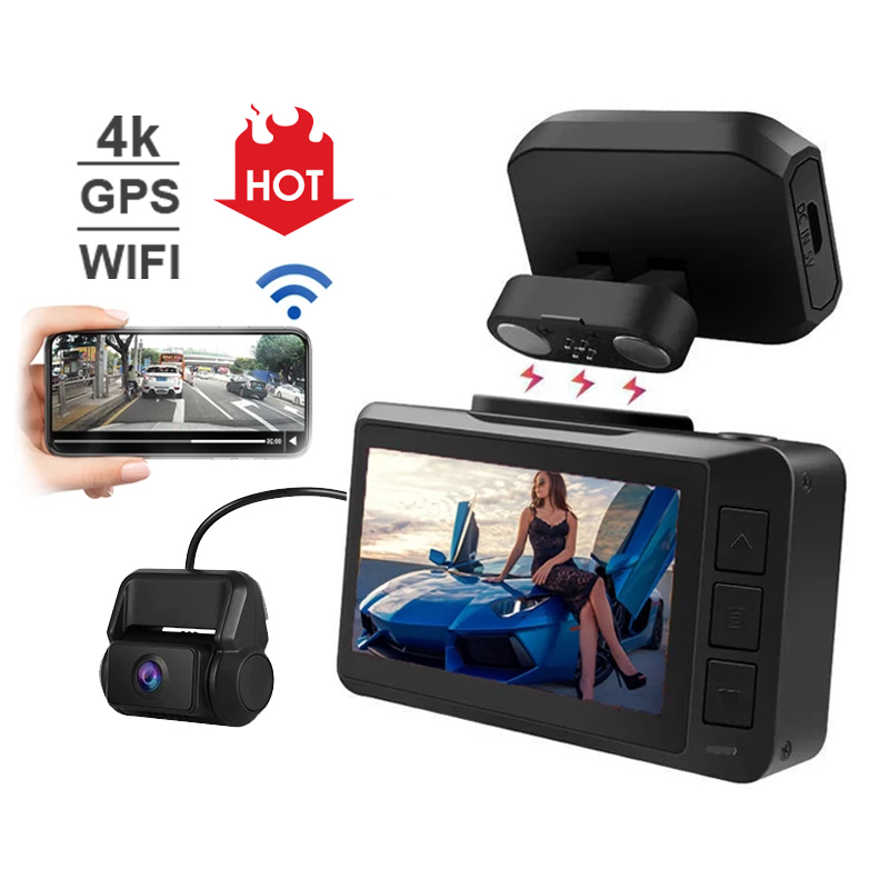 Автомобильный видеорегистратор EGO hisilicon 2160p d30h, видеорегистратор с поддержкой жестов, фото, Wi-Fi, gps, видеорегистратор imx415 с датчиком sony, Двойной Автомобильный видеорегистратор 4k