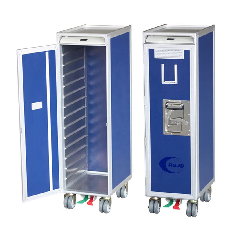 Aluminum alloy hospital food cart trolley