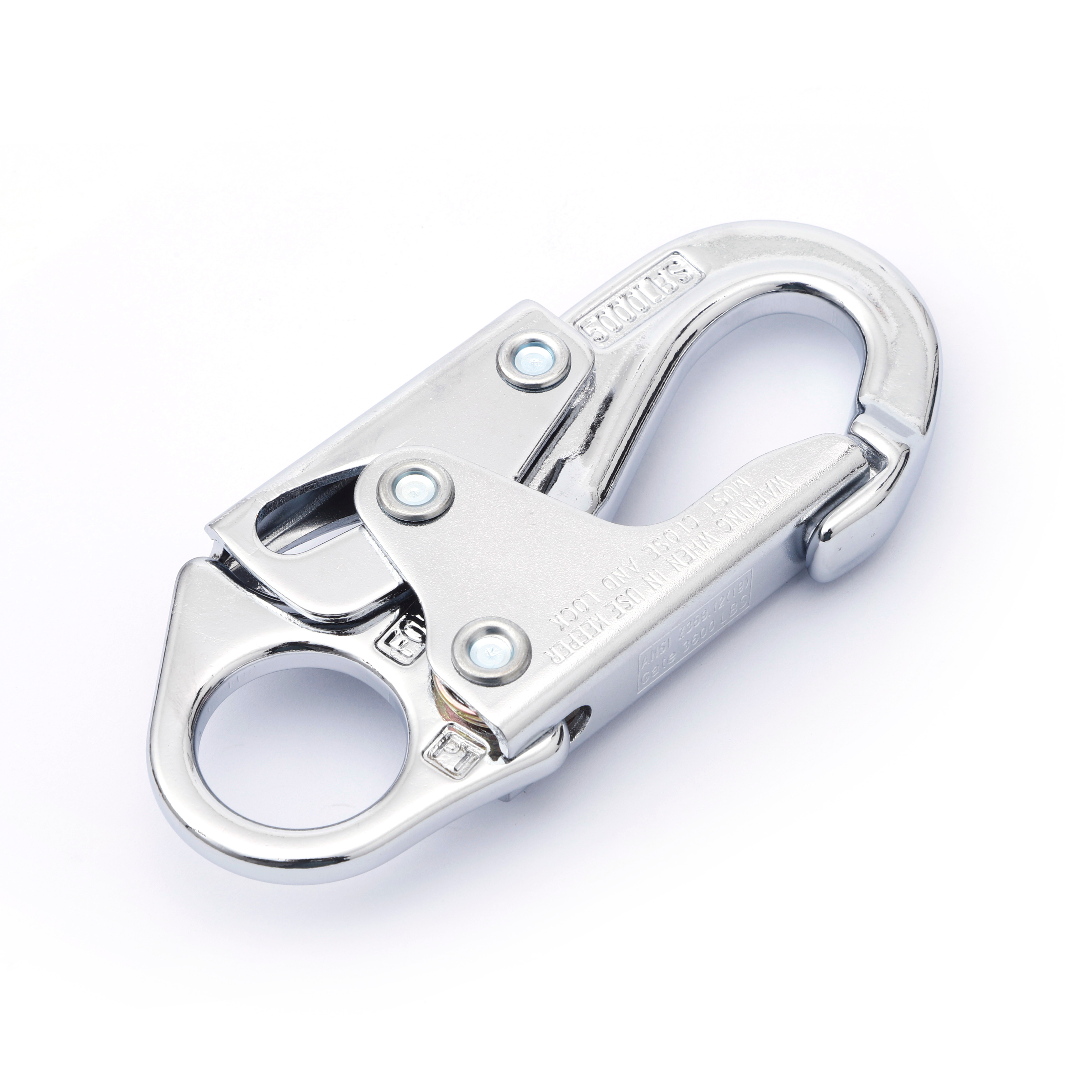 Adjustable high-strength full-body safety equipment anti-fall safety belt wire rope buckle for aerial work steel snap hook