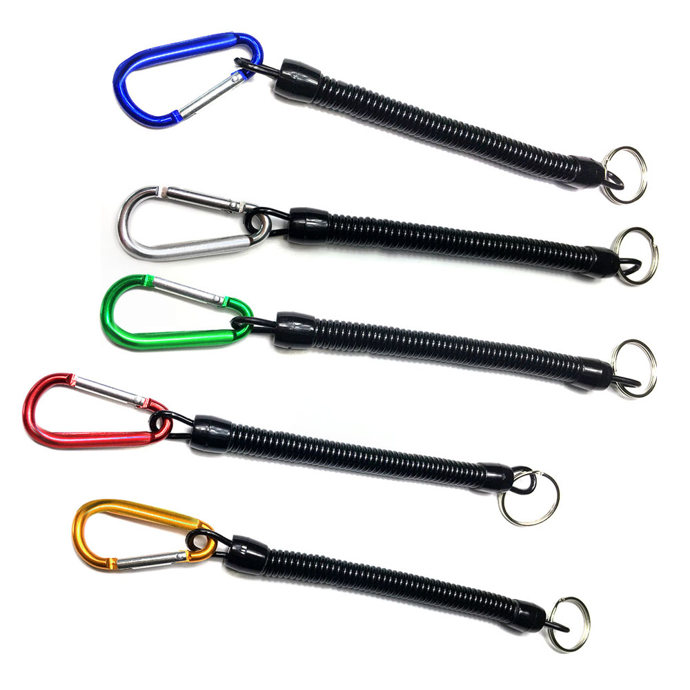 Fishing Lanyards Boating Ropes Retention String Fishing Rope with Camping Carabiner Secure Lock Fishing Tools Accessories