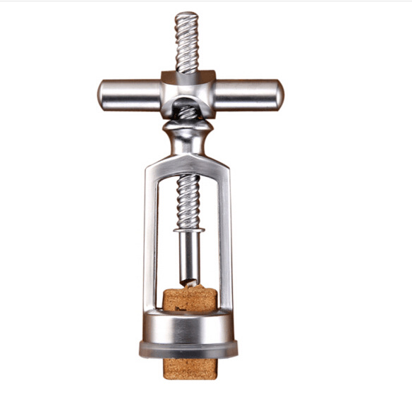 EE065 Retro Style Wine Bottle Corkscrew Manual Wine Bottle Cork Remover Opener Bold Stainless Steel Wine Corkscrew