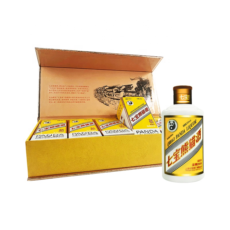 Shaghai Local Brand Qibao Panda Professional Design 100ml/Bottles Maotai Flavor Chinese Custom Liquor