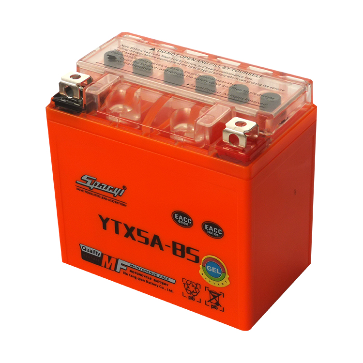 Сертификация OEM ISO YTX5A-BS, литиевая батарея 12 В 5 Ач, не требующая технического обслуживания, батарея для мотоцикла