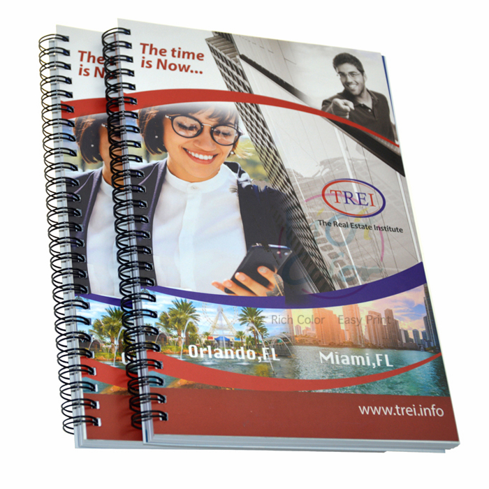 Coil spiral bound spiral binding customized book notebook printing service