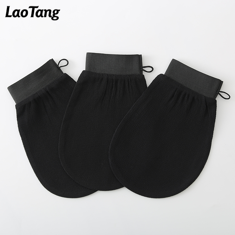 Quickly Delivery Black Exfolaiting Gloves Moroccan Hammam Viscose Bath Mitt
