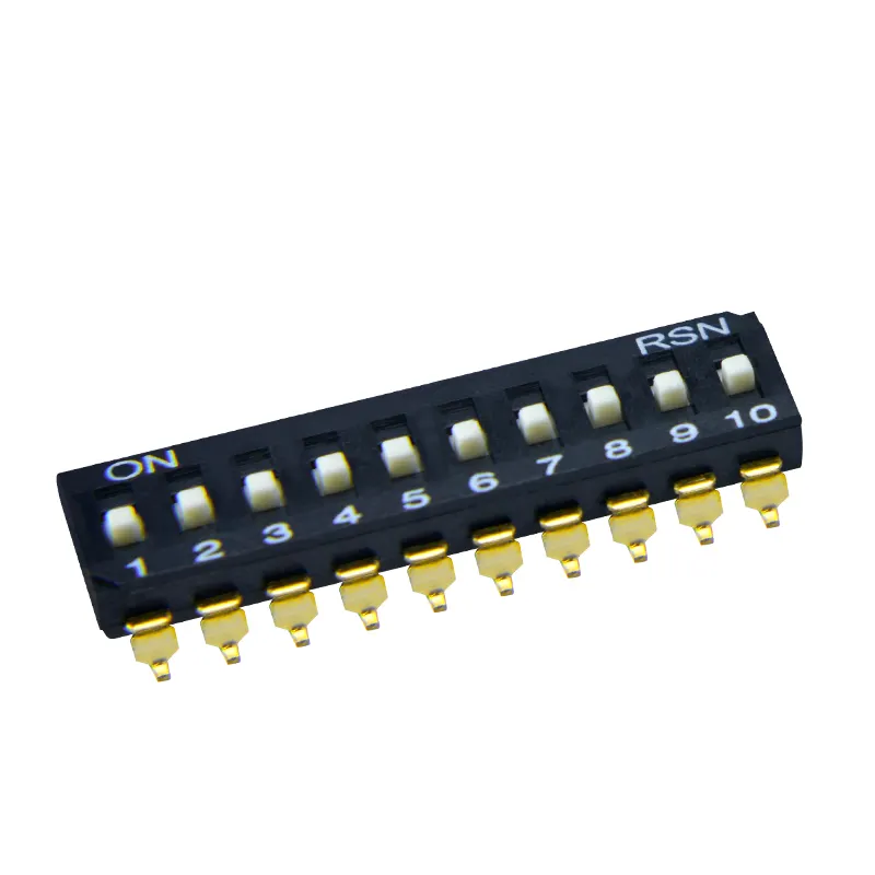 10 Positions 2 Row 2.54mm SMT SMD DIP Switch Black