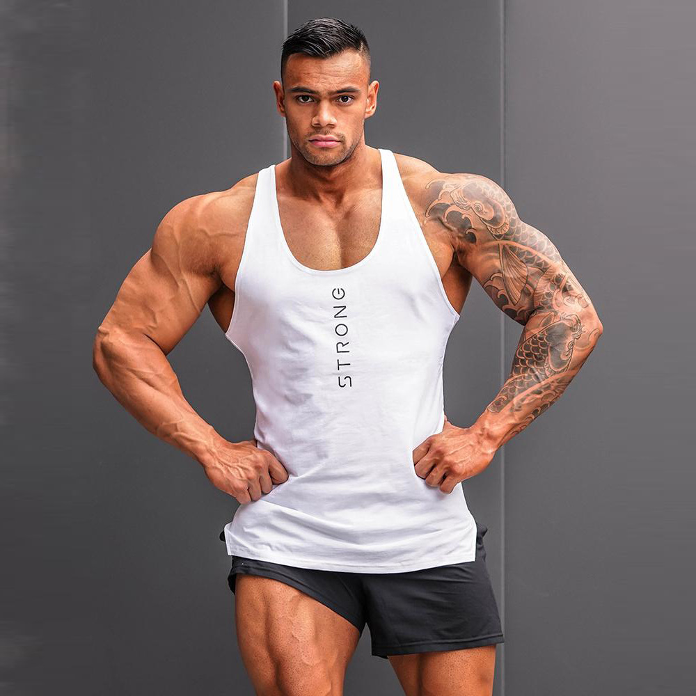 Wholesale hot - selling fitness fast - dry elastic basketball fitness running clothes sleeveless T-shirt