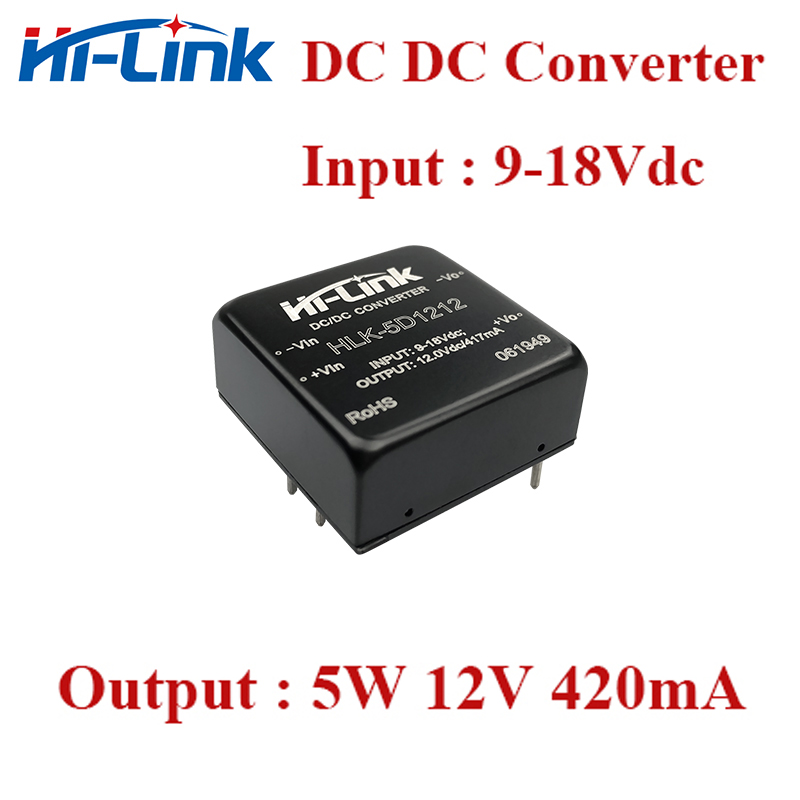 5W 12V 420MA DC DC isolated power module HLK-5D1212 9-18V input Voltage