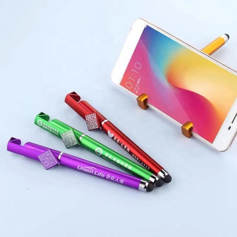 5 In 1 Multifunction Banner Flag Pen With Stylus, QR Code, Phone Holder