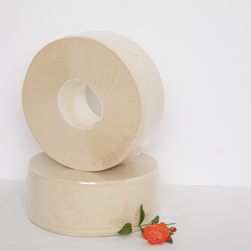 Free Sample Highly Absorbent Brown bamboo paper towels 2 ply kitchen tissue paper roll