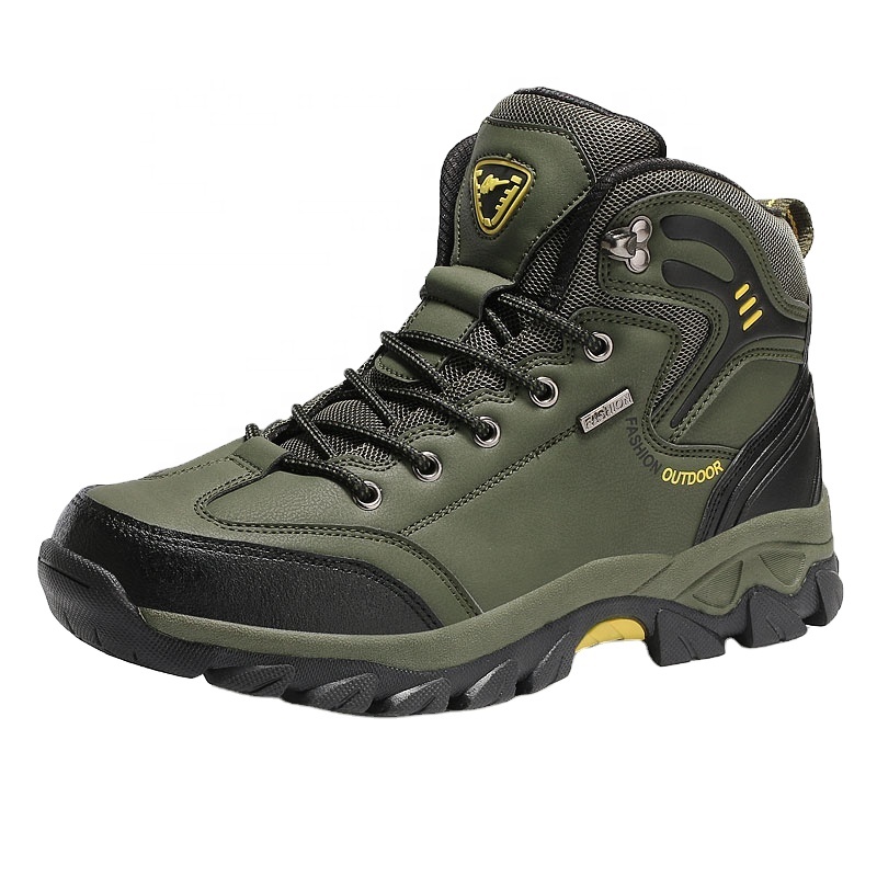 New arrival anti slip design outdoor hiking shoes genuine leather waterproof hiking boots on sale