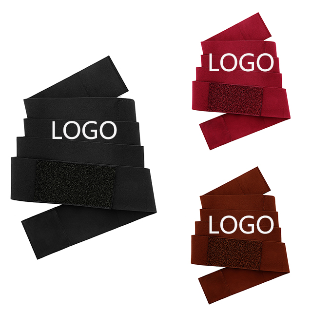 LangQin langqin one size flat tummy wrap waist trainer tape measure with logo custom waist wrap belly lose weight