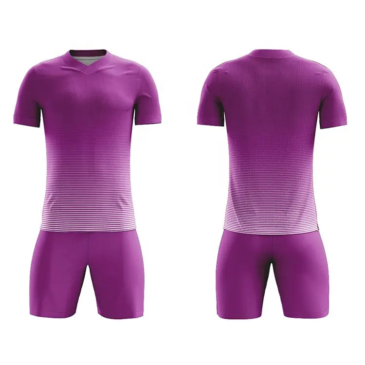 Sublimation Jersey Soccer Kit Team Soccer Uniform Men Kids Custom Football Jersey Purple Soccer Wear