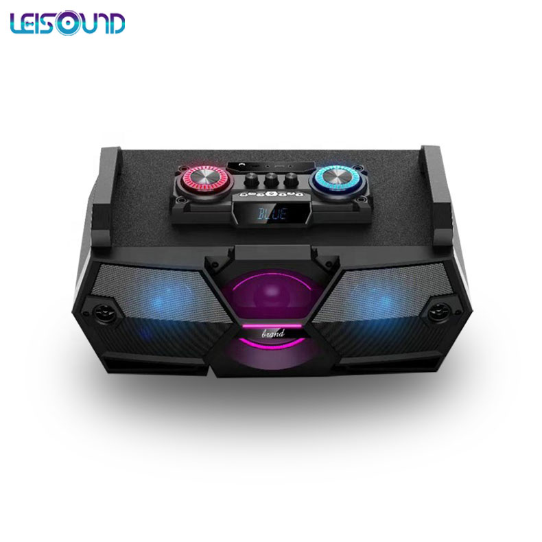 LEISOUND dj sound boombox aux in dc 5v микрофон караоке bluetooth динамик