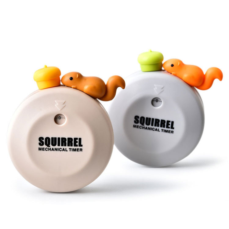 Cartoon Squirrel Kitchen Supply Creative Reminder Timer Baking Timer Clock 60 Minutes Mechanical Alarms Magnetic Timer