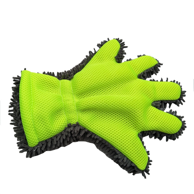 Wash Car Glove Wholesale Thickened Car Wash Glove Microfiber Five-finger Gloves With Mesh Holes Cleaning