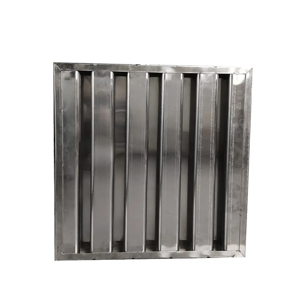 Metal 304 Stainless Steel Restaurant Baffle Grease Filters Range Hood Air Filter