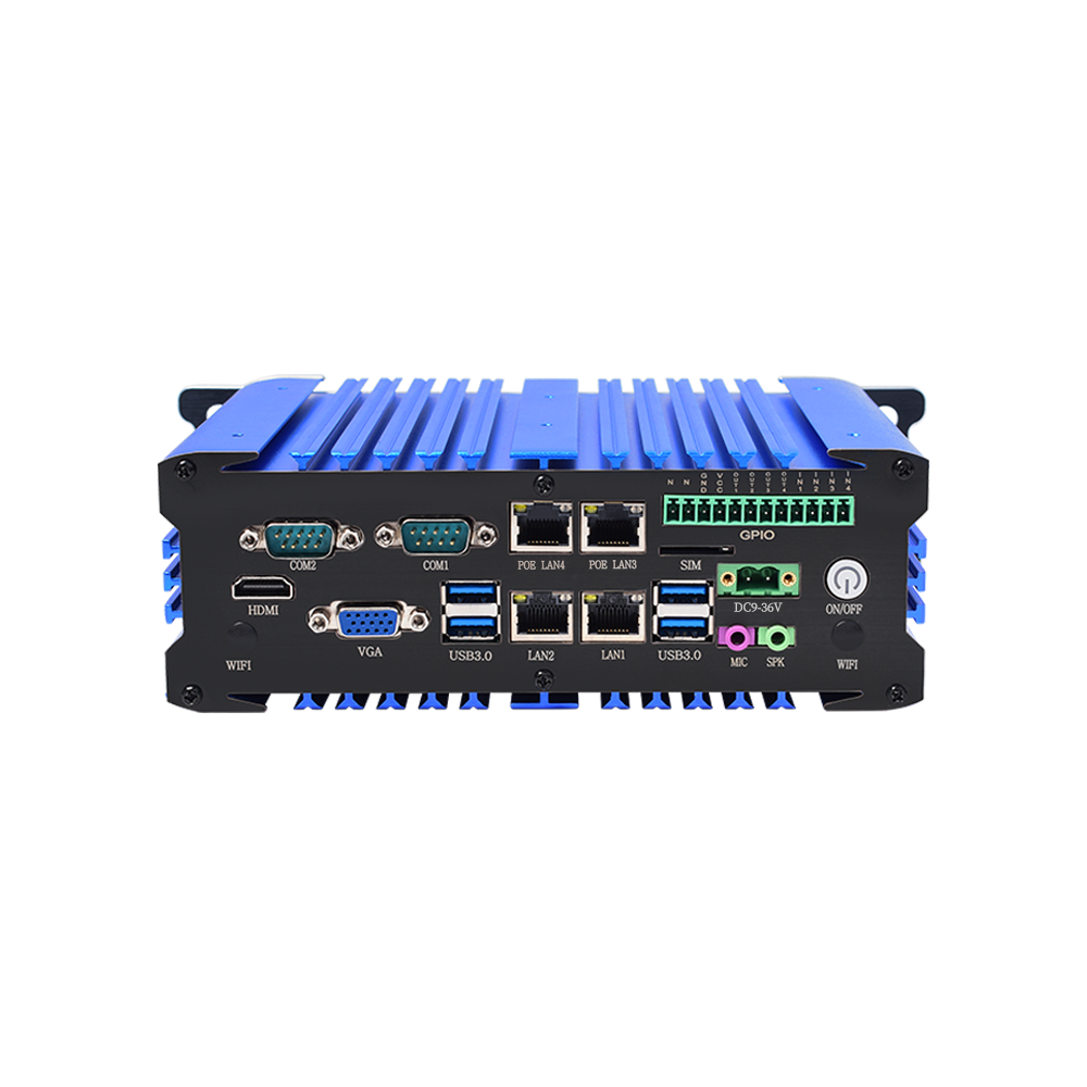 Безвентиляторный мини-ПК, 4 Lan, промышленный компьютер для iPhone 2COM Linux Mini Pc
