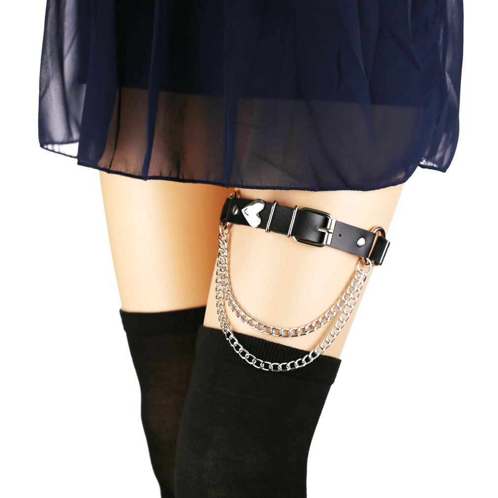 2021 New Women's Leg Harness Caged Thigh Holster Garters Harajuku Gothic Leather thigh Harness Belt for Rave Outfits belt