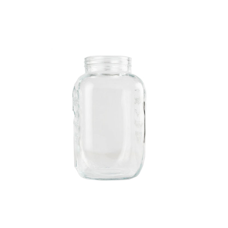 4L Glass Beverage Dispenser jar with metal lid Tea Mason Jar Glass
