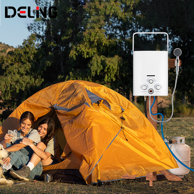 No Electric Outdoor Waterproof 12KW 3V Dc Gas Water Heater Camper Shower Gaz Caravan Camping Portable Hot Water Heater