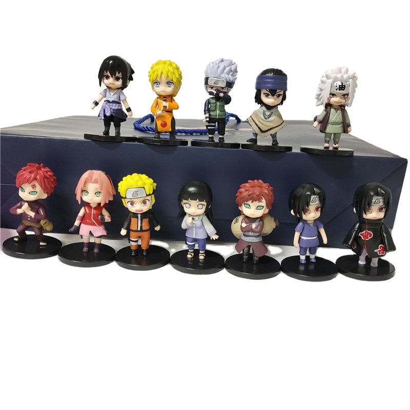 Экшн-фигурки hatake kakashi Uzumaki Naruto Q version, 12 шт./компл., оптовая продажа