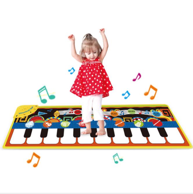 Music Mat Toy for Kids Toddlers Age 3-8 Years Old 19 Piano Key Playmat Touch Play Game Dance Blanket Carpet Mat
