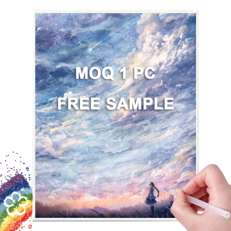 OEM ODM Low MOQ Factory AB Drills Square Round Diamonds High End Short Lint Custom DIY Diamond Painting