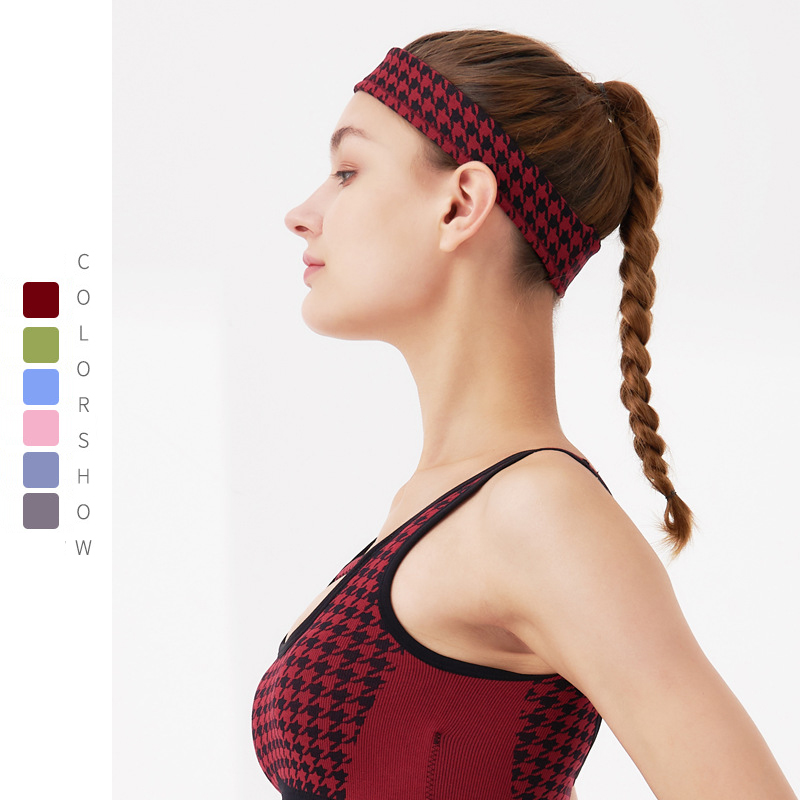 Wholesale Custom Logo Stretchy Sports Fashionable Hair Bands Scarf Pilates Sweatband High End Yoga Designer Headband