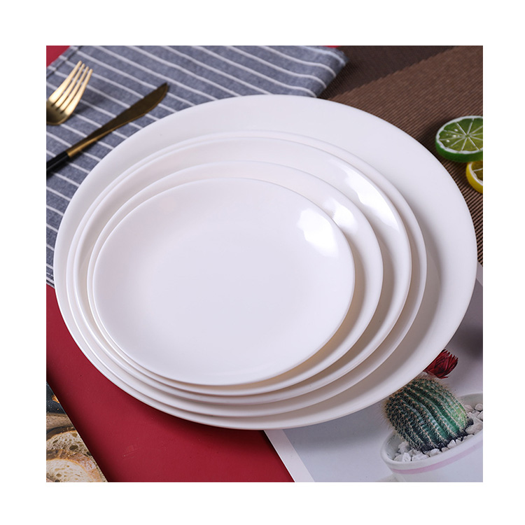 Wholesale Round White Custom Melamine Plate Restaurant