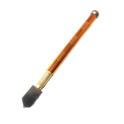 Glass Cutter Diamond Tip Steel Blade Cutting Tool Oil Feed Glass Cutter Antislip Metal Handle 173mm For Hand Tool Glass Cutting