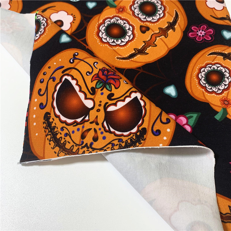 Ready to ship high quality custom print cotton lycra jersey fabric