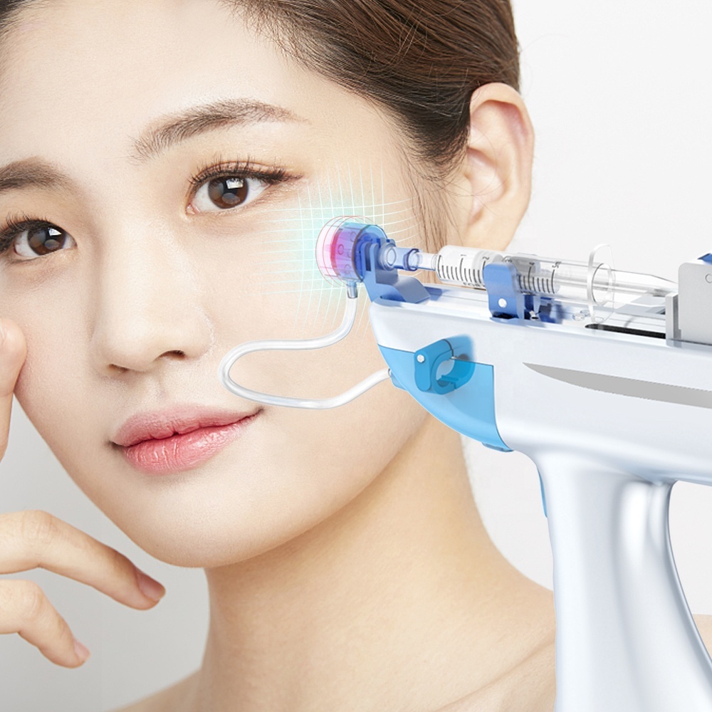 Professional 9 PINS Needle Injector Mesotherapy Meso Gun Beauty Negative Pressure Machine for Face Application Skin Rejuvenation