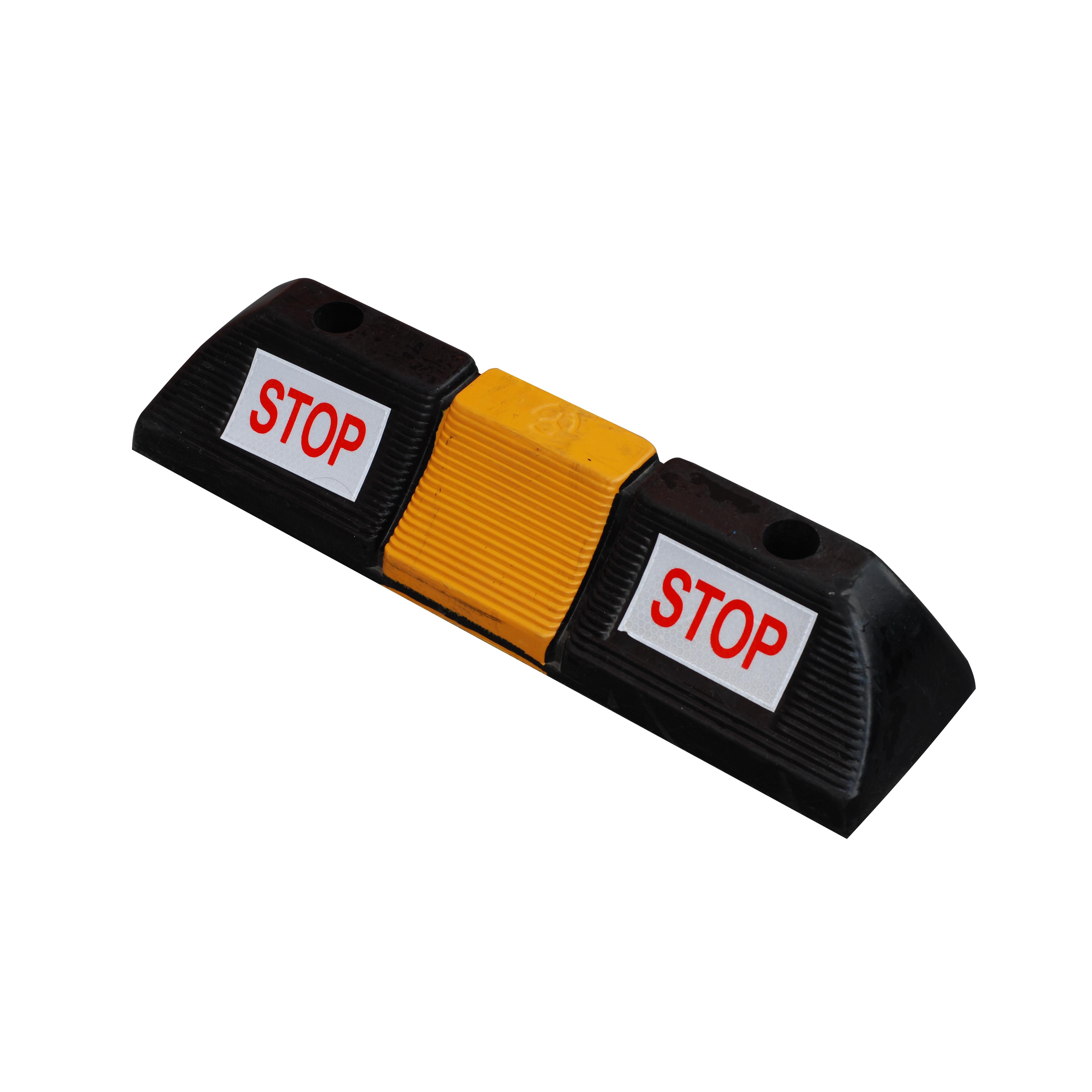 wheel stop reflective long service life Rubber made collision prevention