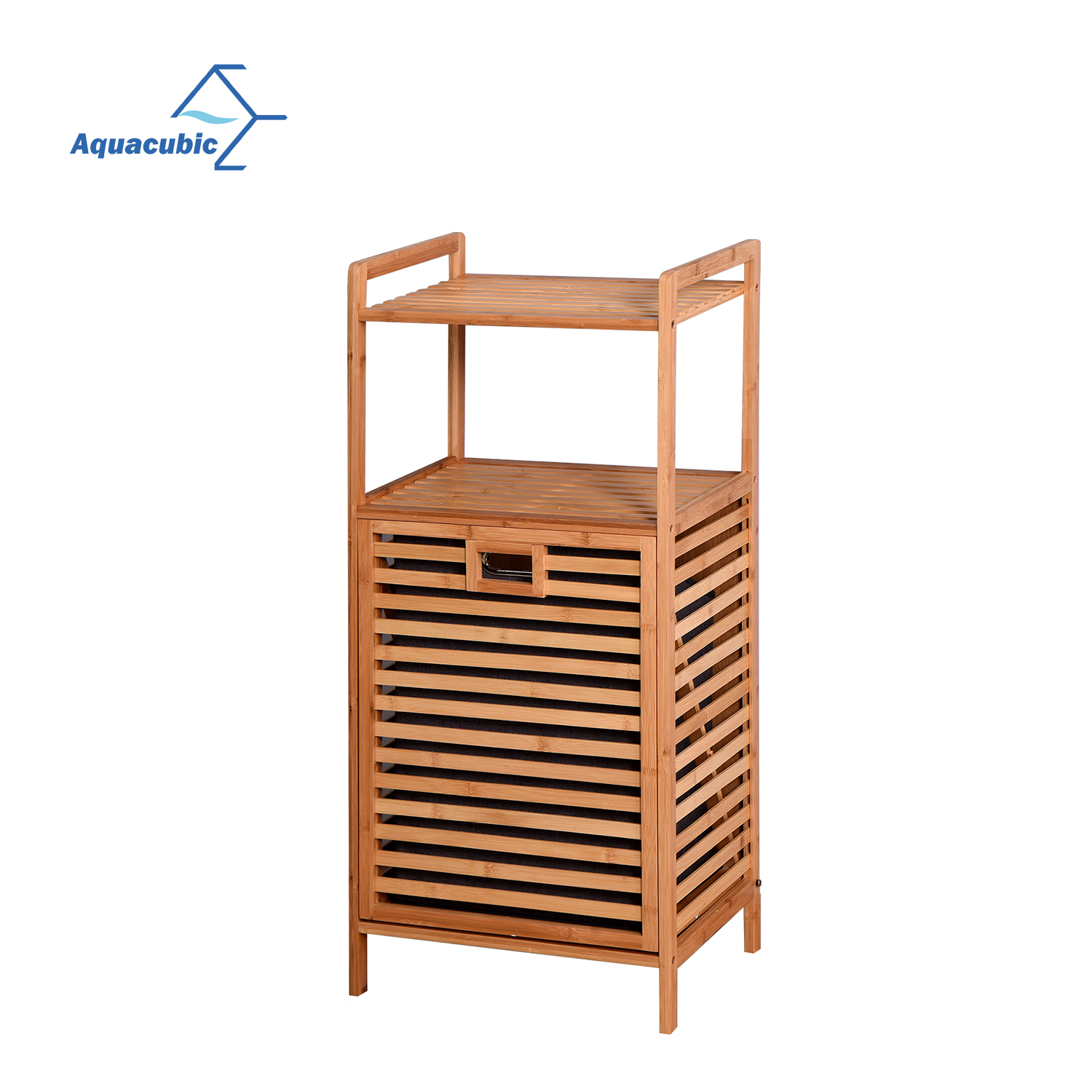 E-Friendly ванная комната корзина для белья 17,32x13x37,8 дюймов бамбуковая корзина хранения с 2-ух ярусная полка