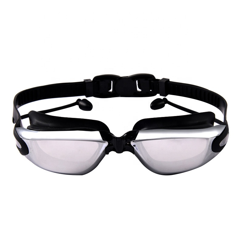 Professional Large Frame Wide Vision No leaking Anti fog Electroplating lenses Optical Swimming Goggles Wholesale for Adult