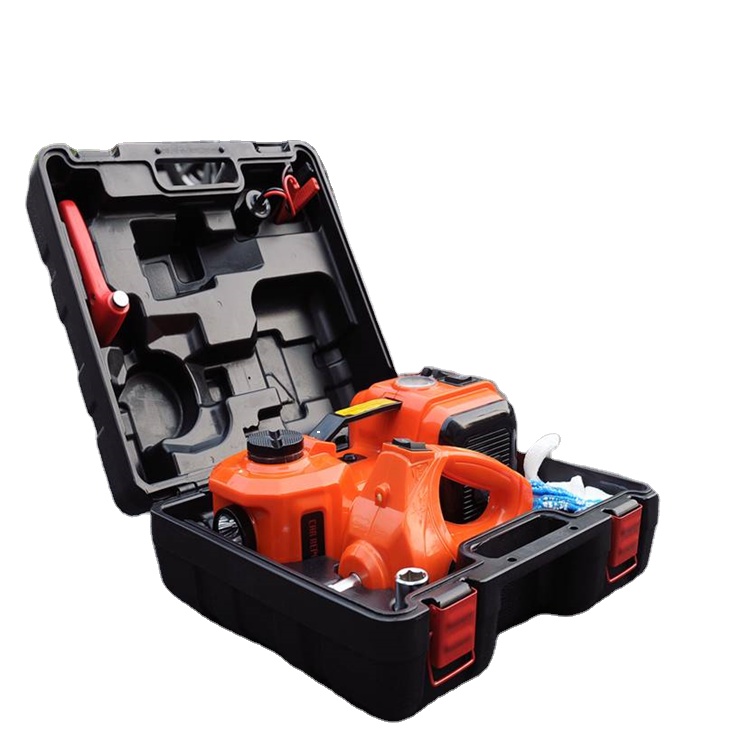 3 in 1 5ton Car Floor Jack Electric Hydraulic Car Jack 12V with Inflator Pump LED Light for Truck Tire Repair Tool