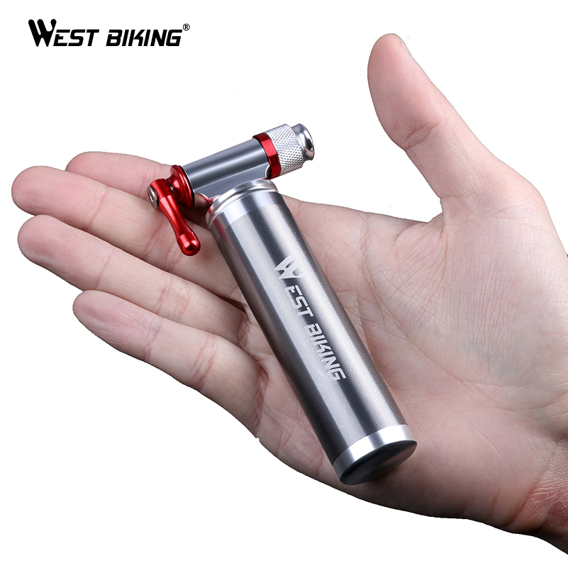 Велосипедный мини-насос WEST BIKING, портативный ручной насос для колес, Co2, Аксессуары для велосипеда