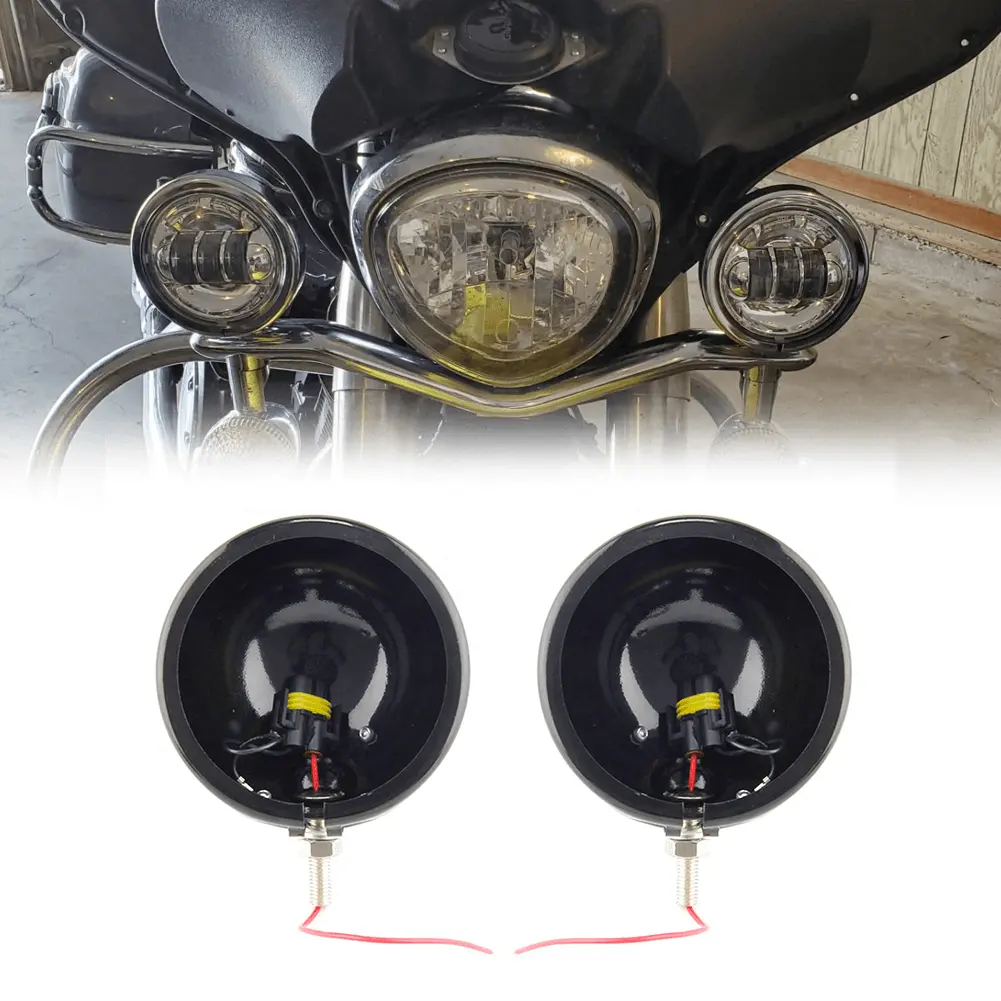 4.5 Inch Auxiliary LED Fog Light Housing bracket for Harley motorcycle