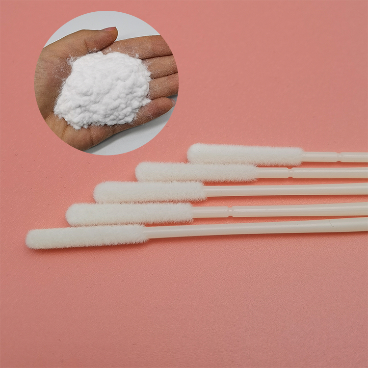 Factory Wholesale Specimen Collection Gauze Swab Pointed Throat Oral Nylon Flocked Swab