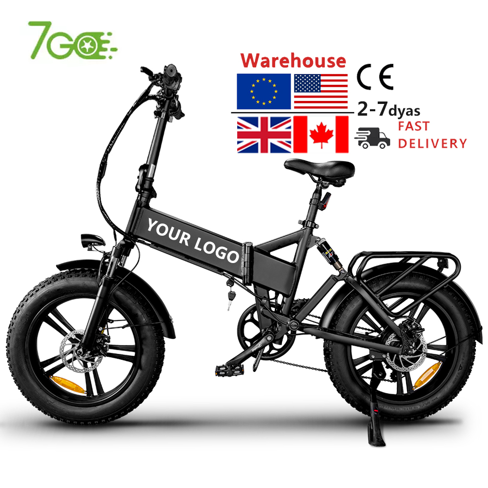20 дюймов 48v 750w, фара для электровелосипеда в Складная E-устройство для велосипеда Bicicleta, Лонгборда, 7-скоростной режим город внедорожных велосипед для взрослых Электрический жира шин складной велосипед