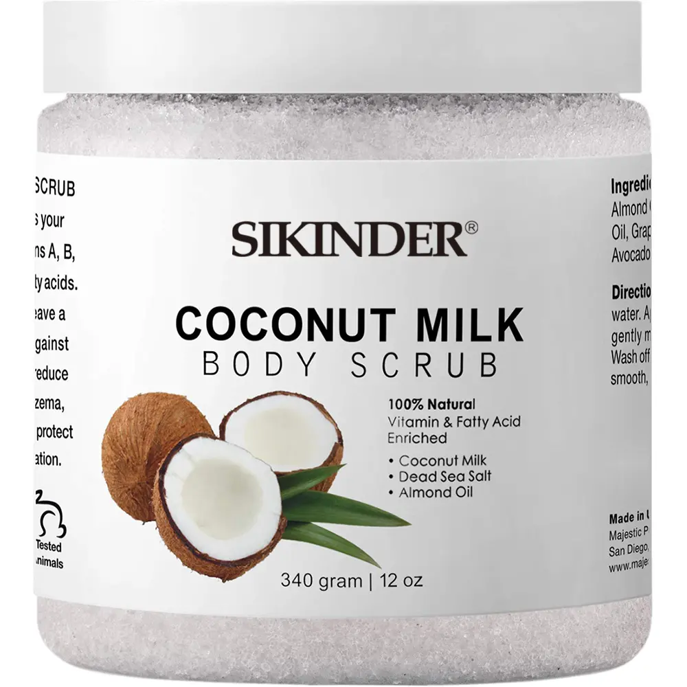 Coconut Milk Body Scrub Smoothing Skin Exfoliating Scrub