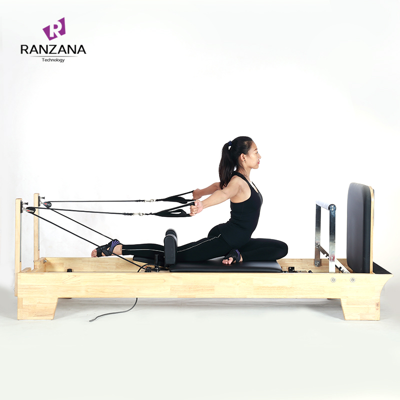 Home Exercise Wood Body Balance Professional Pilates Reformer Custom White Oak Pilates core training bed