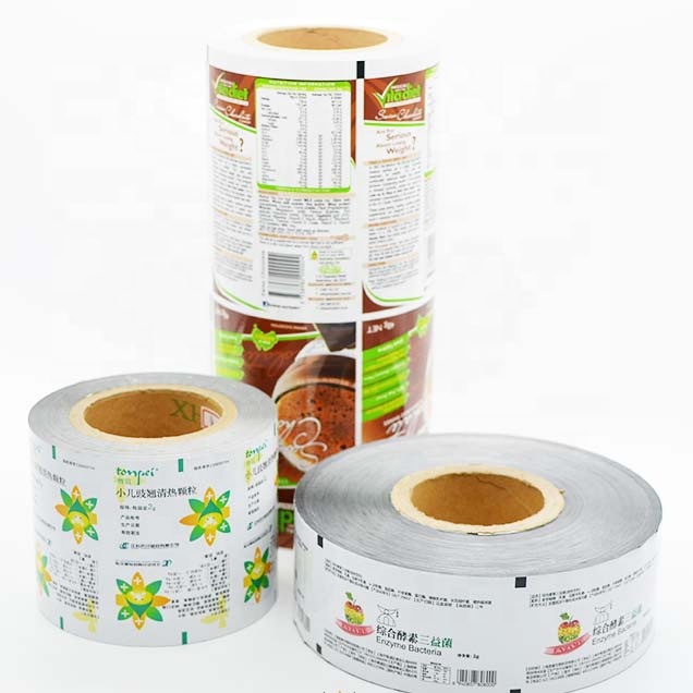 3 layers laminated material plastic packaging aluminium film roll for packaging sachet
