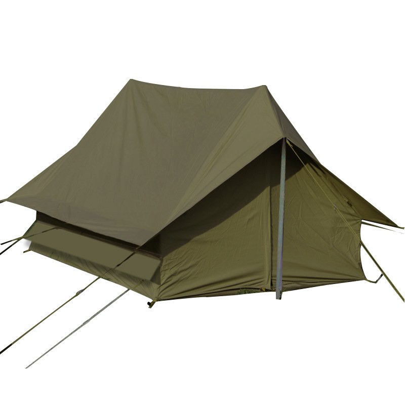 Outdoor Camping 2 Person Custom House Camping Retro Tent Supplier Driving Tent Oxford Fabric Military Canvas Army Tents Sale