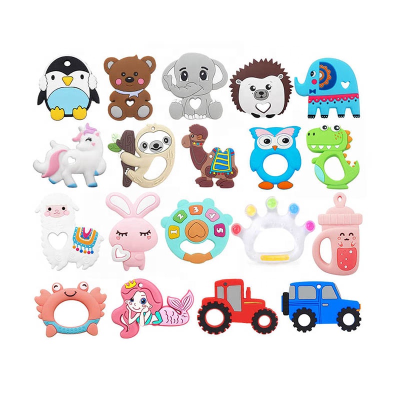 Good Quality Food Grade Animal Focal Silicone Tiny Rod Children's Goods Nurse Gift Baby Teethers