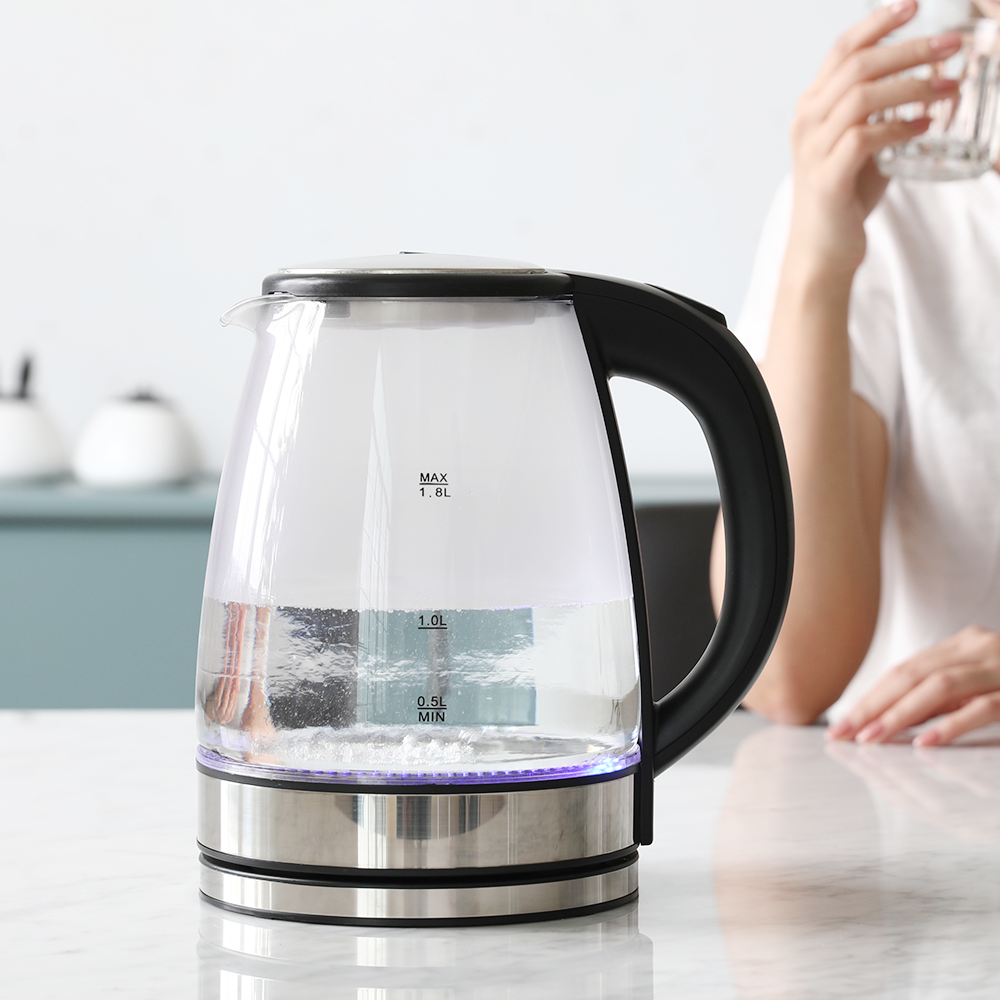 Large Capacity 1.8L Glass Tea Pots Coffee Hot Water Electric Kettles For Home