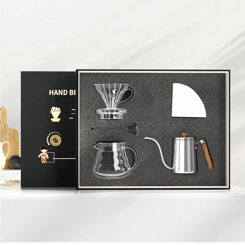 Gift Packing Oem Full Set Of Hand-Made Hand Drip Coffee Maker Coffee Set
