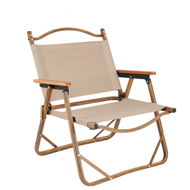 Wood Aluminum fold up easy carry outdoor portable ultralight camping garden beach fishing white chair camp furniture